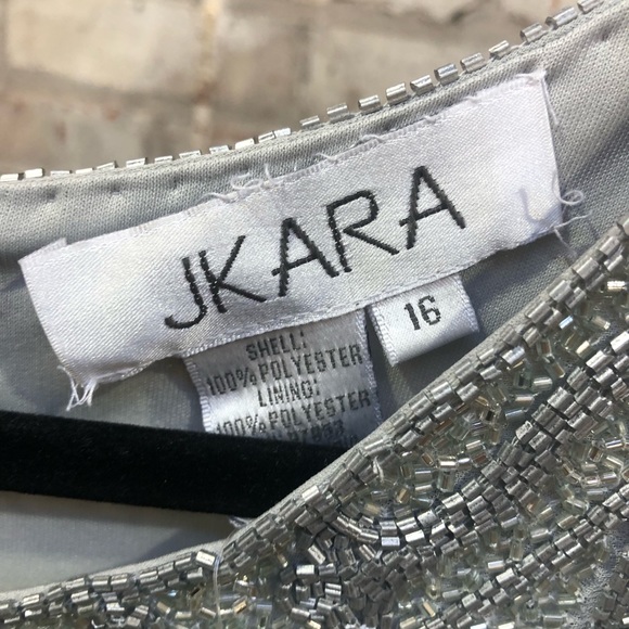 NWT J Kara Embellished Top Mock 2 Piece Dress Sz 16 - Picture 6 of 7